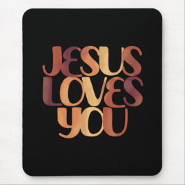 Alfombrilla De Ratón Diseño de tipografía cristiana que Jesús ama 