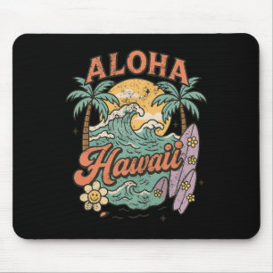 Alfombrilla De Ratón Diseño de verano tropical de surf de Aloha Hawaii
