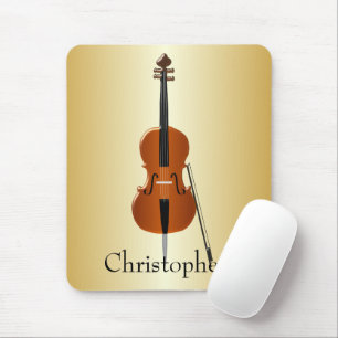 Alfombrilla De Ratón Diseño de violonchelo personalizado