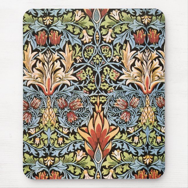 Alfombrilla De Ratón Diseño de William Morris Snakeshead (Frente)