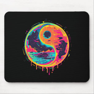 Alfombrilla De Ratón Diseño de Yoga Cósmico Zen Yin Yang Trippy Vaporwa
