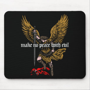 Alfombrilla De Ratón Diseño del Arcángel Miguel sin paz con el mal
