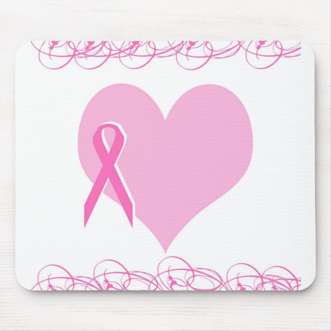Alfombrilla De Ratón Diseño del cáncer de pecho (Frente)
