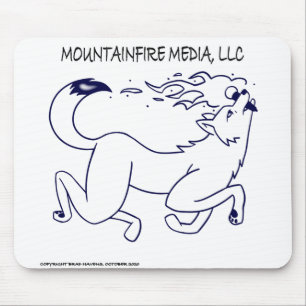 Alfombrilla De Ratón Diseño del logotipo de medios MountainFire en un