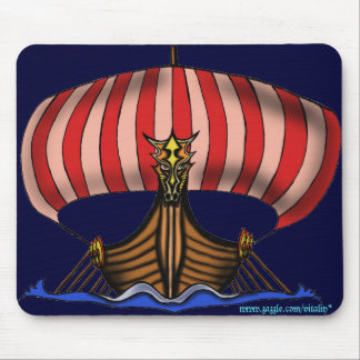 Alfombrilla De Ratón Diseño del mousepad de la nave de Viking