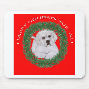 Alfombrilla De Ratón Diseño del navidad del perrito de los grandes
