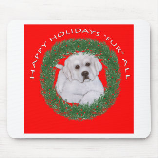 Alfombrilla De Ratón Diseño del navidad del perrito de los grandes