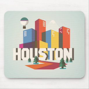 Alfombrilla De Ratón Diseño del paisaje urbano de Houston, Tejas el  