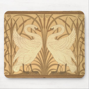 Alfombrilla De Ratón Diseño del papel pintado del cisne