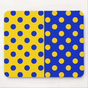 Alfombrilla De Ratón Diseño del patrón de puntos de polka amarillo medi