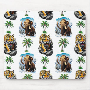 Alfombrilla De Ratón Diseño del patrón del tigre de Sabertooth Age Mamm