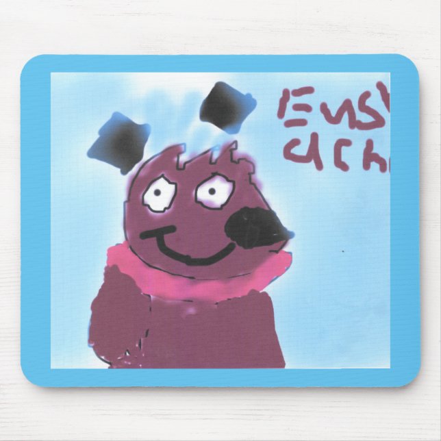 Alfombrilla De Ratón Diseño del perro del dibujo animado (Frente)