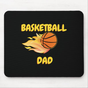 Alfombrilla De Ratón Diseño del regalo de baloncesto Fiery Dad