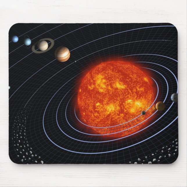 Alfombrilla De Ratón Diseño del sistema solar (Frente)