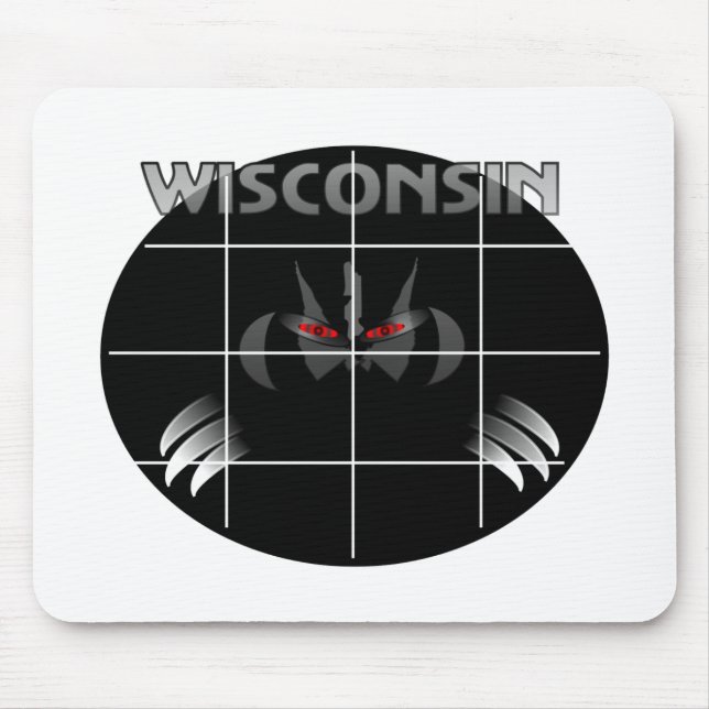 Alfombrilla De Ratón Diseño del tejón del estado de Wisconsin (Frente)