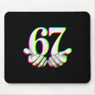 Alfombrilla De Ratón Diseño divertido 67 Mano Seis Siete Meme Gen Alpha