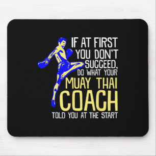Alfombrilla De Ratón Diseño divertido de boxeo de entrenador de Muay Th