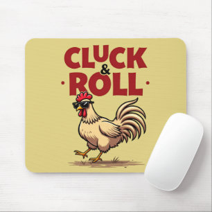 Alfombrilla De Ratón Diseño divertido de dibujos animados de gallo geni