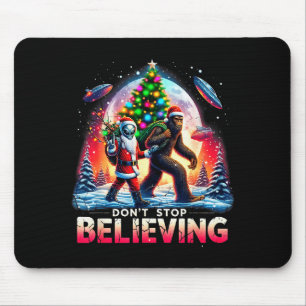 Alfombrilla De Ratón Diseño divertido de Navidad de alienígena y Santa