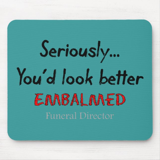 Alfombrilla De Ratón Diseño divertido del coche fúnebre del director de (Frente)