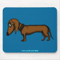 Diseño divertido del mousepad del dachshund