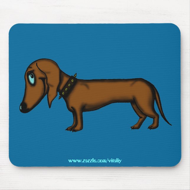 Alfombrilla De Ratón Diseño divertido del mousepad del dachshund (Frente)