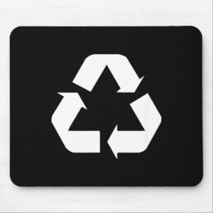 Alfombrilla De Ratón diseño estándar de señal de reciclaje clásico verd