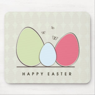 Alfombrilla De Ratón Diseño feliz de Pascua con los huevos coloridos
