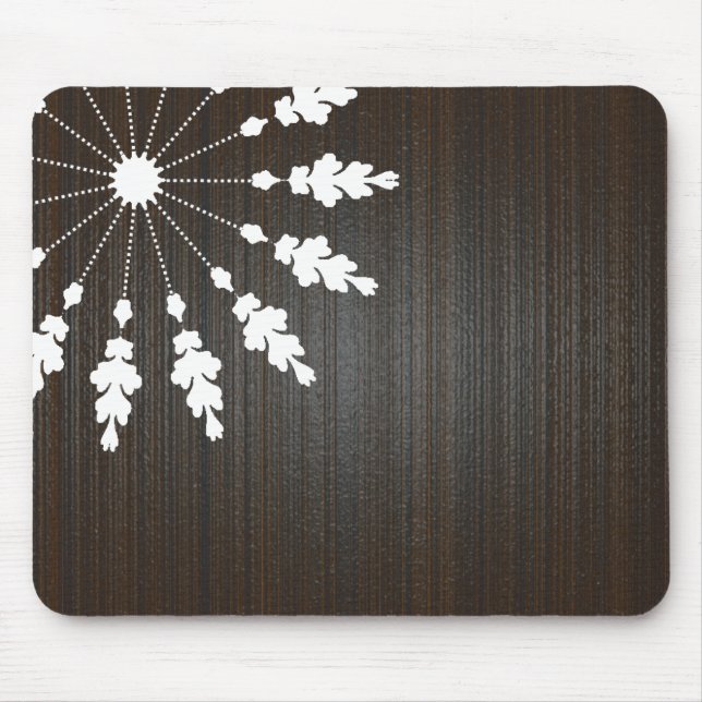 Alfombrilla De Ratón Diseño floral - BG de madera (Frente)
