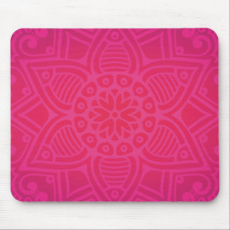 Alfombrilla De Ratón Diseño floral femenino rosado de Boho