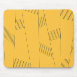 Alfombrilla De Ratón Diseño gráfico abstracto simple, amarillo y modern