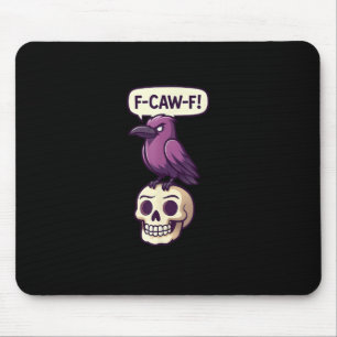 Alfombrilla De Ratón Diseño gráfico de humor de Halloween con cráneo de