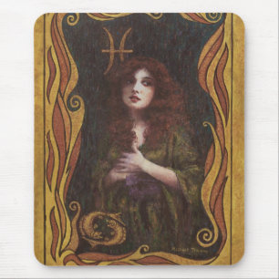 Alfombrilla De Ratón Diseño gráfico decorativo de Pisces