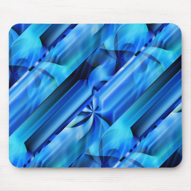 Alfombrilla De Ratón Diseño gráfico impecable - negro azul I (Frente)