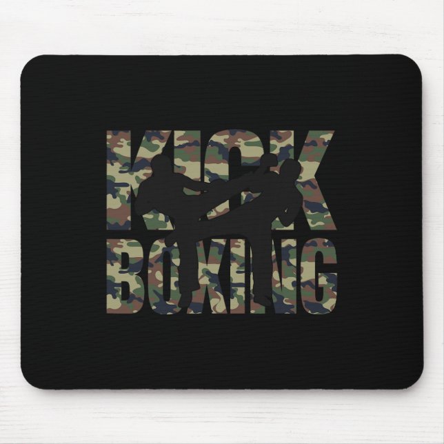 Alfombrilla De Ratón Diseño Grunge de Kickboxing Lucha entre dos Kickbo (Frente)