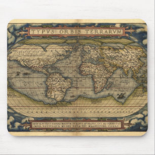 Alfombrilla De Ratón Diseño histórico del Atlas de Mapas Mundiales Vi