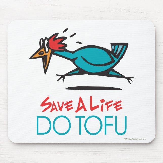Alfombrilla De Ratón Diseño humorístico de tofu (Frente)