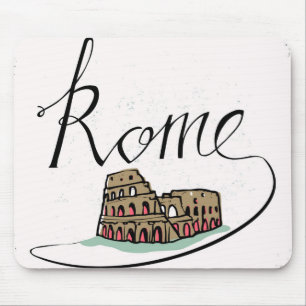 Alfombrilla De Ratón Diseño indicado con letras de la mano de Roma