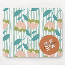 Diseño lindo Patrón colorido monograma inicial azu