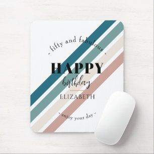 Alfombrilla De Ratón Diseño Minimalista de cumpleaños en colores pastel