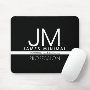 Alfombrilla De Ratón Diseño minimalista profesional moderno Blanco y