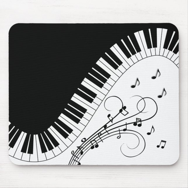 Alfombrilla De Ratón Diseño musical de teclado de piano (Frente)