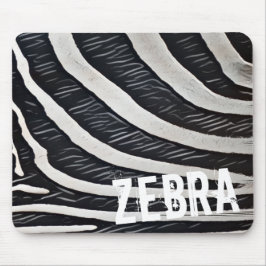 Alfombrilla De Ratón Diseño negro y blanco de piel de cebra para el ama