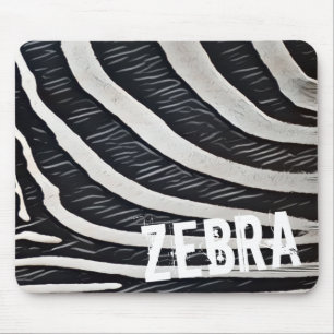 Alfombrilla De Ratón Diseño negro y blanco de piel de cebra para el ama