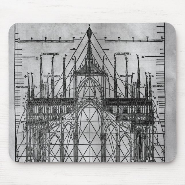 Alfombrilla De Ratón Diseño para la catedral de Milano (Frente)