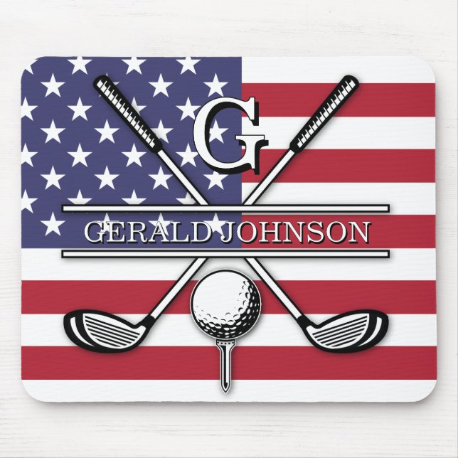 Alfombrilla De Ratón Diseño Patriótico de Bandera Americana (Frente)