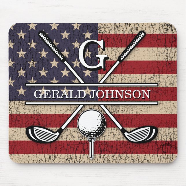 Alfombrilla De Ratón Diseño Patriótico de la Bandera Americana (Frente)