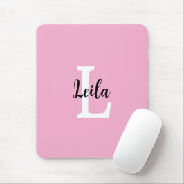 Alfombrilla De Ratón Diseño personalizado de monograma de nombre en let