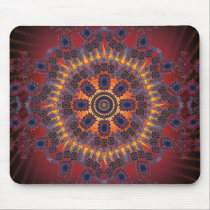 Alfombrilla De Ratón Diseño radial psicodélico: Mousepad
