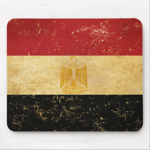 Alfombrilla De Ratón Diseño Retro de la Bandera de Egipto con Efecto Gr